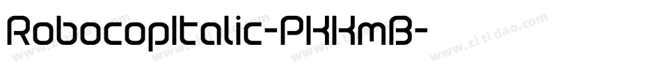 RobocopItalic-PKKmB字体转换