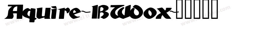 Aquire-BW0ox字体转换