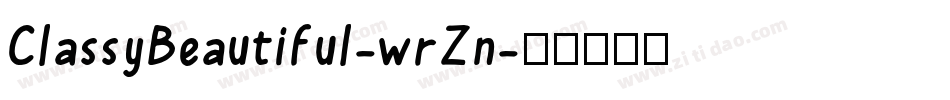 ClassyBeautiful-wrZn字体转换