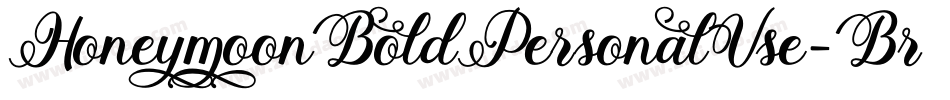 HoneymoonBoldPersonalUse-Br78字体转换