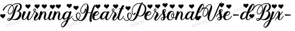 BurningHeartPersonalUse-dBjx字体转换