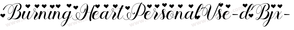 BurningHeartPersonalUse-dBjx字体转换