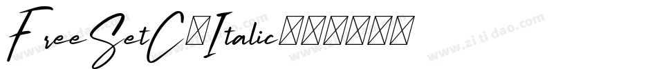 FreeSetC-Italic字体转换