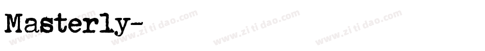 Masterly字体转换