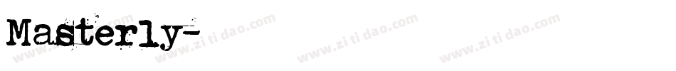 Masterly字体转换