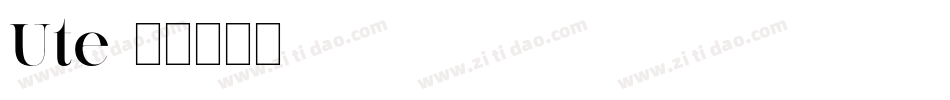 Ute字体转换