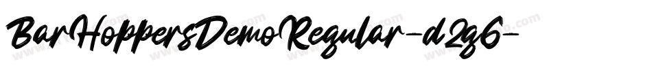 BarHoppersDemoRegular-d2g6字体转换