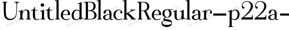 UntitledBlackRegular-p22a字体转换
