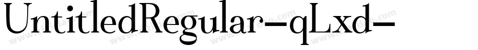 UntitledRegular-qLxd字体转换