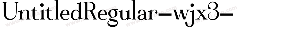 UntitledRegular-wjx3字体转换