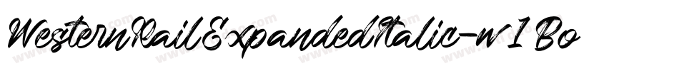 WesternRailExpandedItalic-w1Bo8字体转换