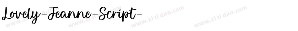 Lovely-Jeanne-Script字体转换