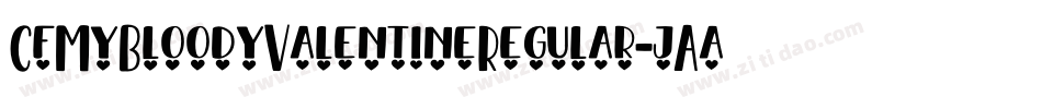 CfMyBloodyValentineRegular-jAal字体转换