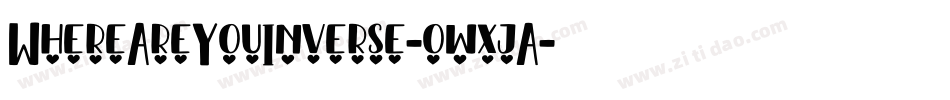 WhereAreYouInverse-owxjA字体转换