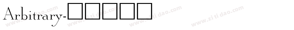 Arbitrary字体转换