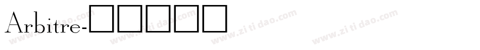 Arbitre字体转换