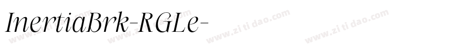 InertiaBrk-RGLe字体转换