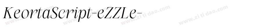 KeortaScript-eZZLe字体转换