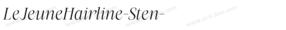 LeJeuneHairline-Sten字体转换