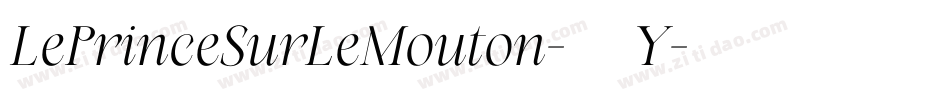 LePrinceSurLeMouton-672Y字体转换