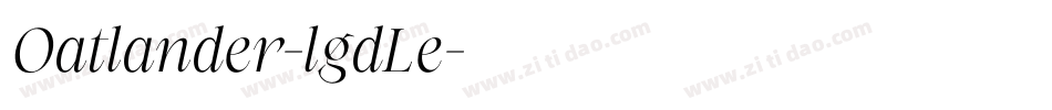 Oatlander-lgdLe字体转换