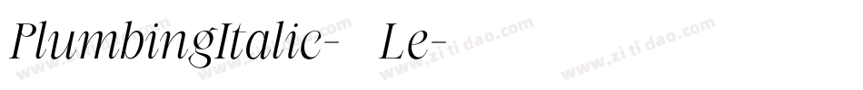 PlumbingItalic-29Le字体转换
