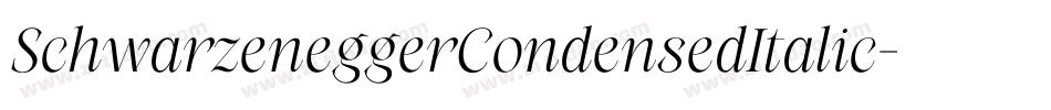 SchwarzeneggerCondensedItalic-lELe字体转换