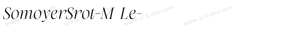 SomoyerSrot-M5Le字体转换