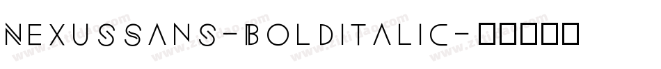 NexusSans-BoldItalic字体转换