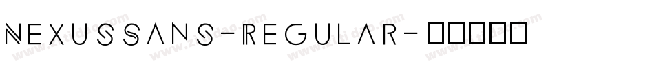 NexusSans-Regular字体转换
