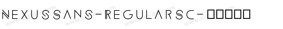 NexusSans-RegularSC字体转换
