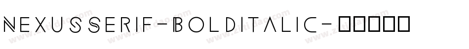 NexusSerif-BoldItalic字体转换