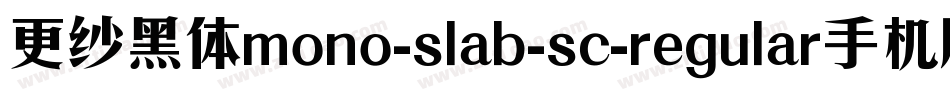 更纱黑体mono-slab-sc-regular手机版字体转换