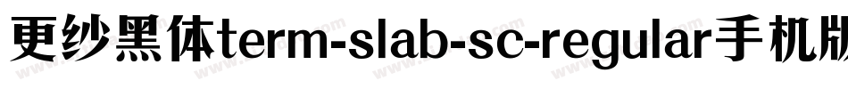 更纱黑体term-slab-sc-regular手机版字体转换