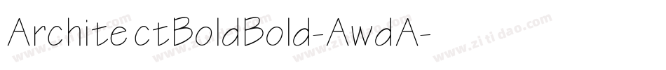 ArchitectBoldBold-AwdA字体转换