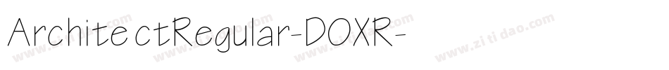 ArchitectRegular-D0XR字体转换