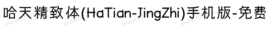 哈天精致体(HaTian-JingZhi)手机版字体转换