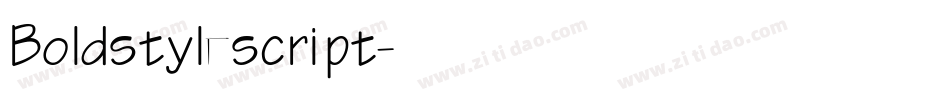 Boldstylescript字体转换