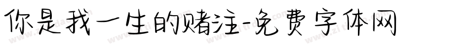 你是我一生的赌注字体转换