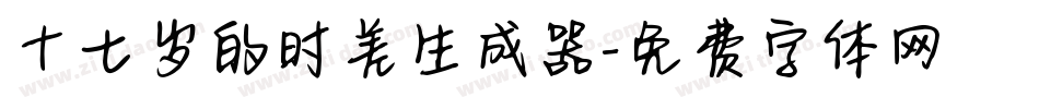 十七岁的时差生成器字体转换