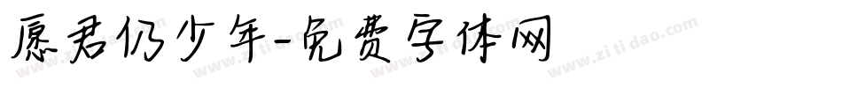 愿君仍少年字体转换