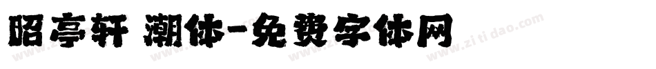 昭亭轩沄潮体字体转换