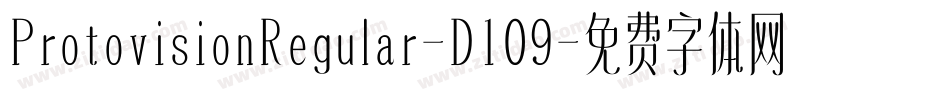 ProtovisionRegular-D109字体转换