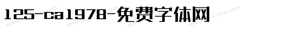 125-ca1978字体转换