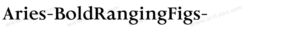 Aries-BoldRangingFigs字体转换