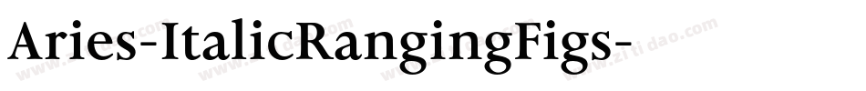 Aries-ItalicRangingFigs字体转换