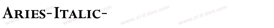 Aries-Italic字体转换