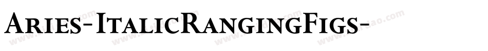 Aries-ItalicRangingFigs字体转换