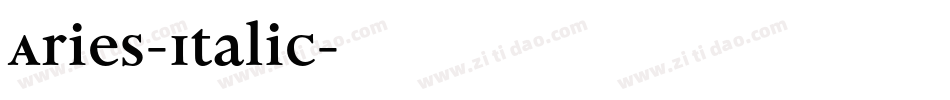 Aries-Italic字体转换