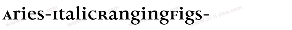 Aries-ItalicRangingFigs字体转换